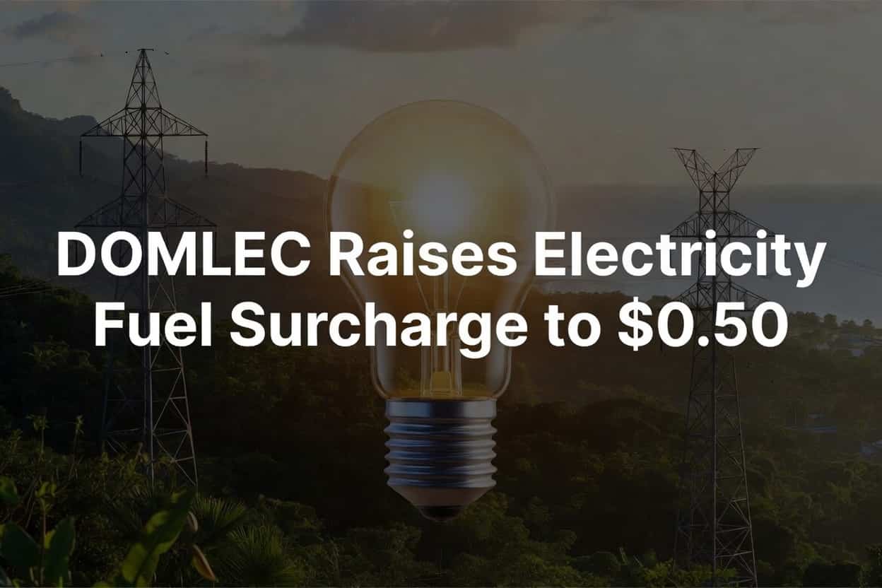 DOMLEC increases electricity fuel surcharge for April 2026 | Dominica News
