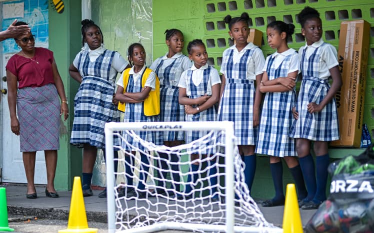 Dominica schools receive DFA football resources