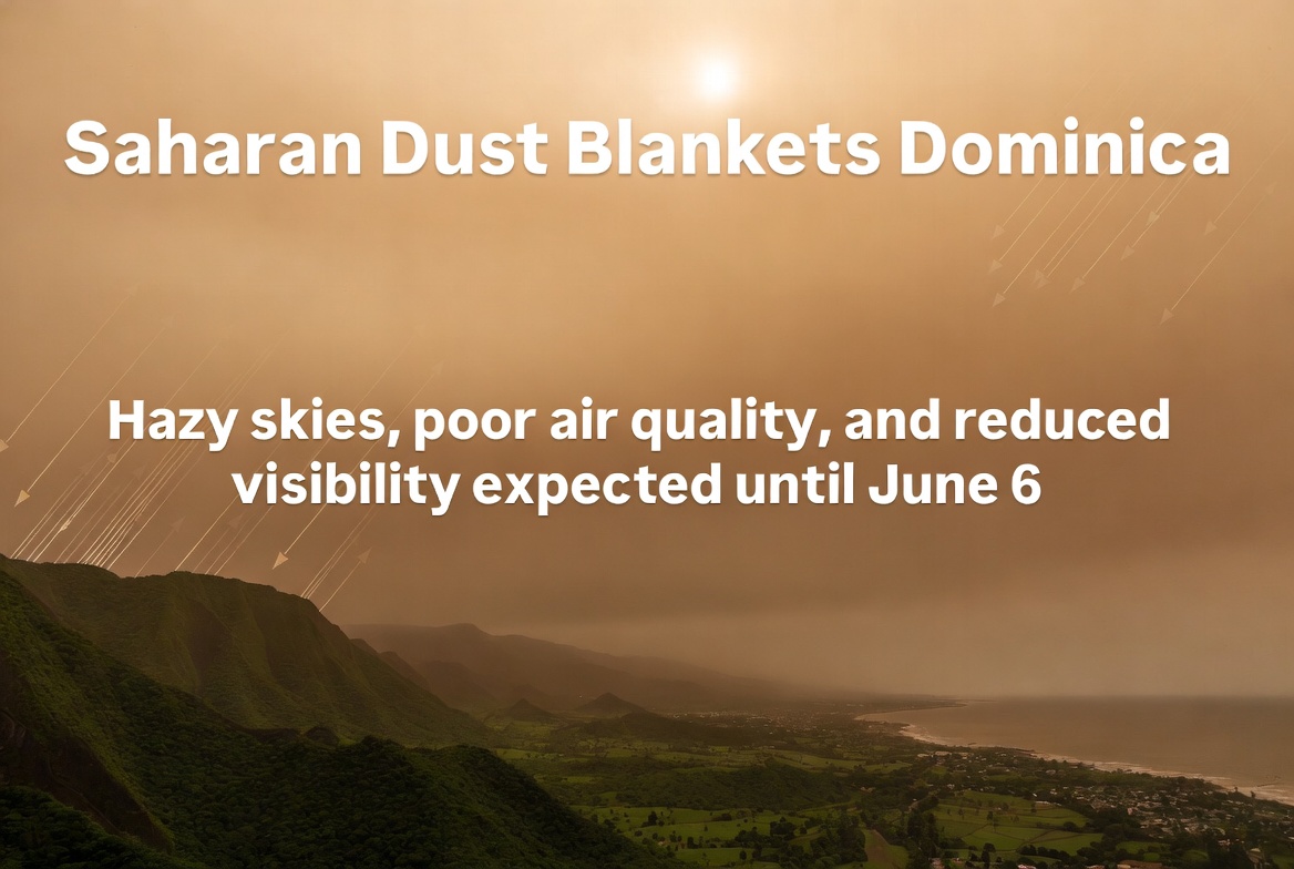 Saharan dust to impact weather in Dominica