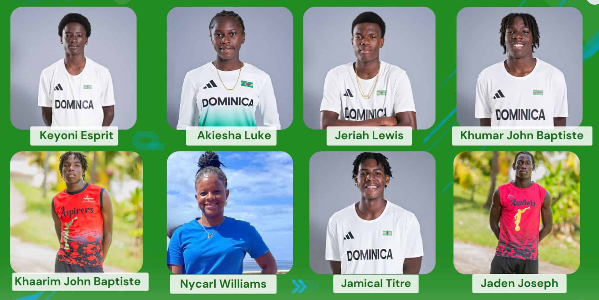 Team Dominica Heads to OECS Track and Field Championships