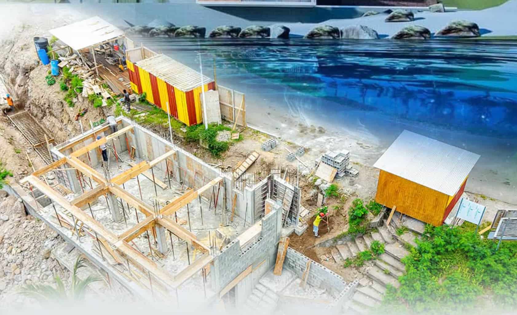 Champagne Beach Facility Reaches 35% Completion