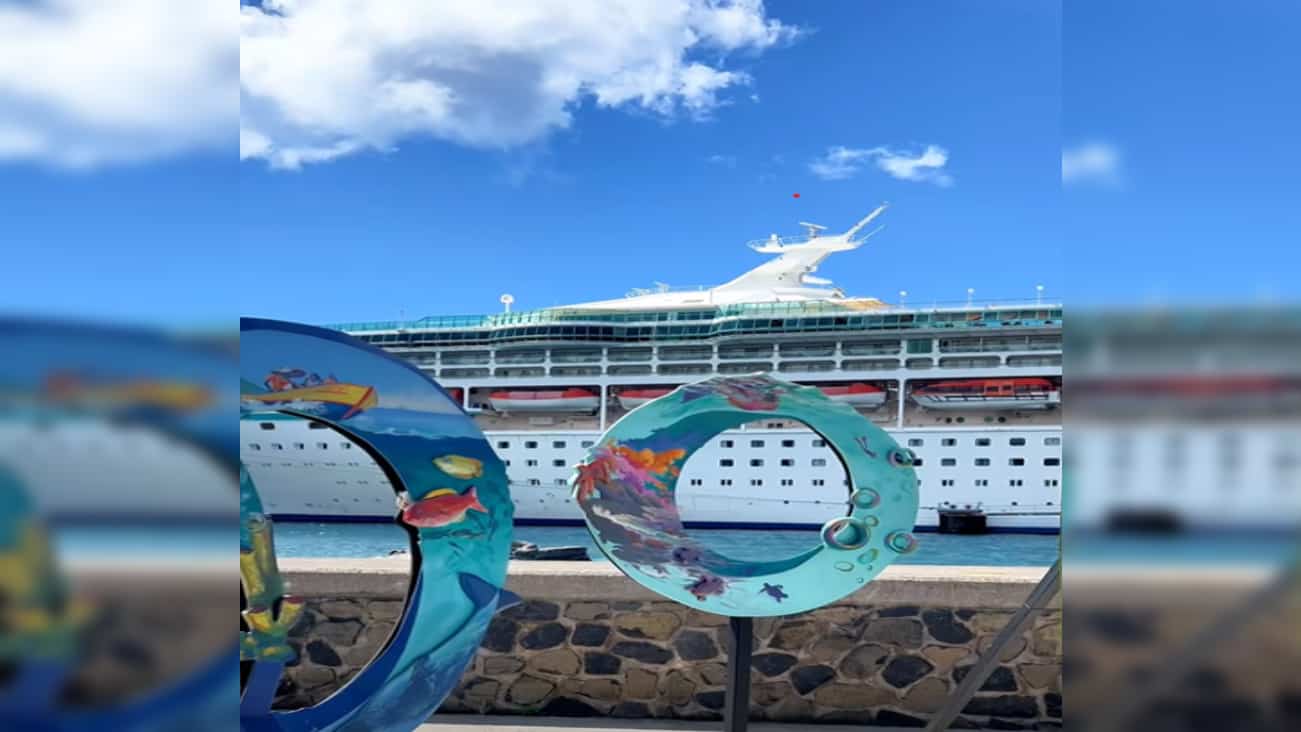 Vision of the Seas arrives at Dominica’s Roseau Cruise Pier